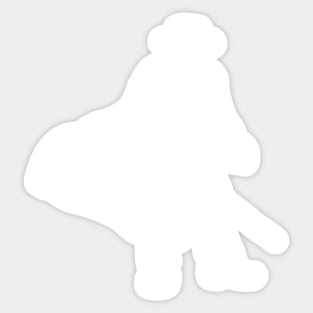 Zorro's Silhouette (White) Sticker